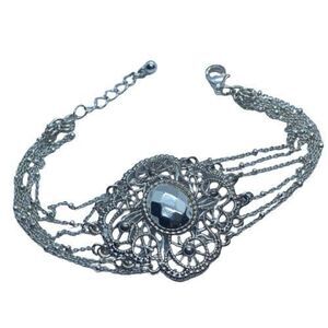 Gorgeous Avon NRT Silver Tone Multi Strand 7-8” Bracelet